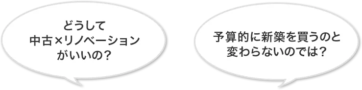 どうして中古×リノベーションがいいの？予算的に新築を買うのと変わらないのでは？